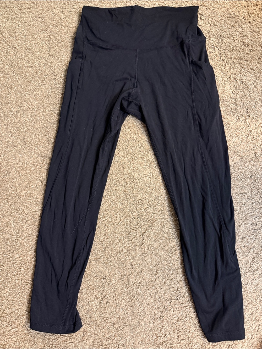 Quince Black High-Waist Leggings with Pockets